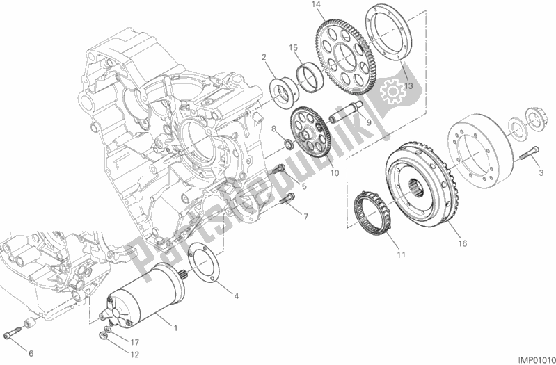 All parts for the Electric Starting And Ignition of the Ducati Diavel Xdiavel Thailand 1260 2017